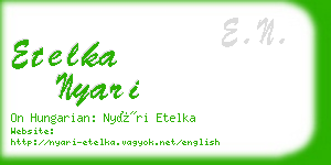 etelka nyari business card